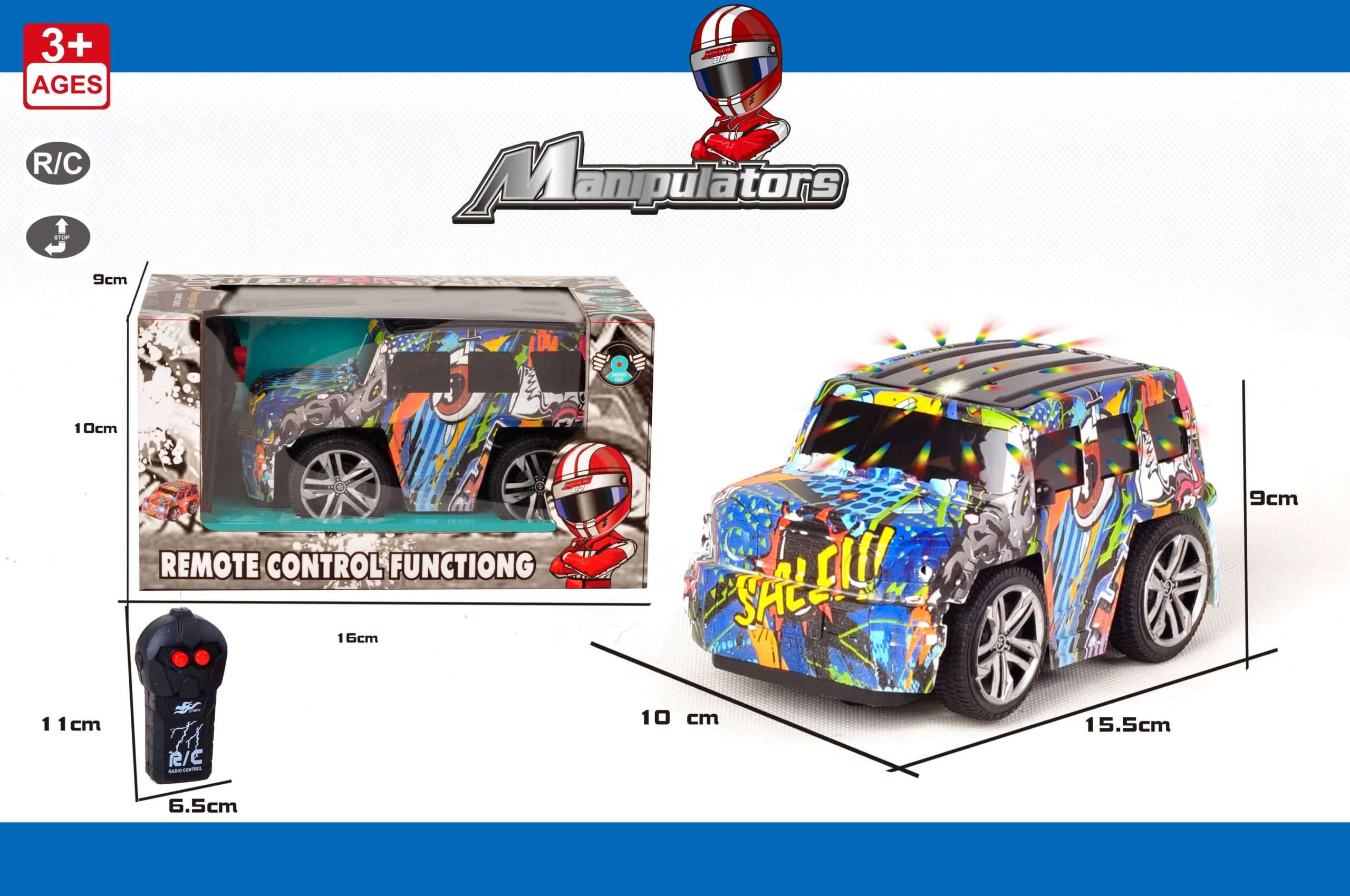 COLOUR RC REMOTE CONTROL FUNCTIONING CAR-RE210-14BB