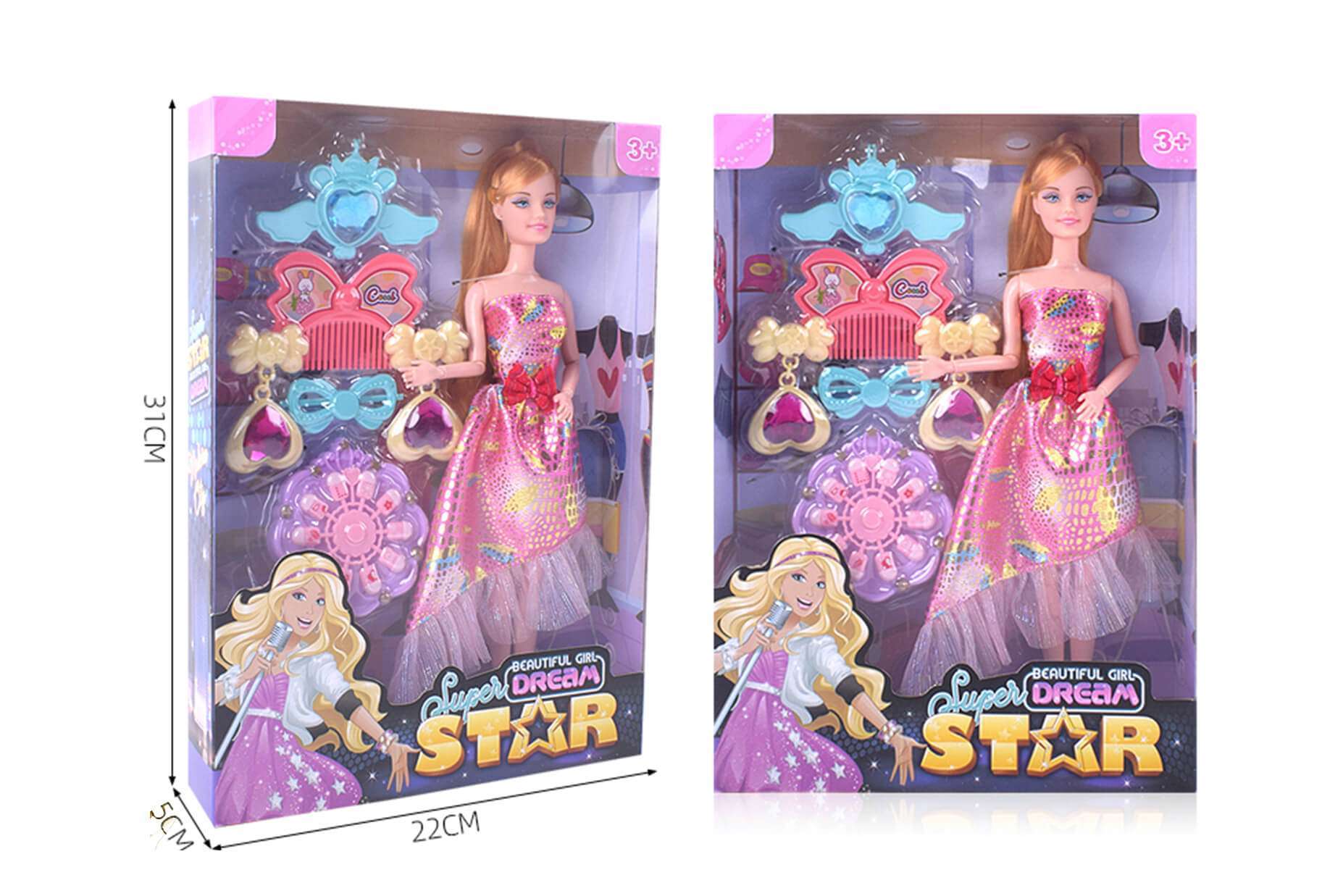 MODERN PRETTY GIRL PLAY DOLL SET Window box-DSJ65-1