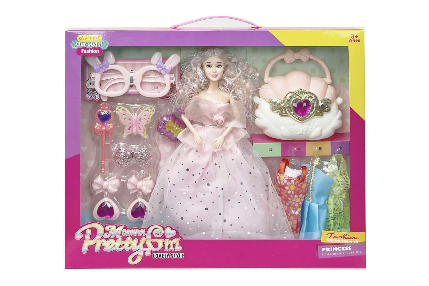 PRINCESS COLORFUL CLOTHING DOLL SET-JM28-Y4