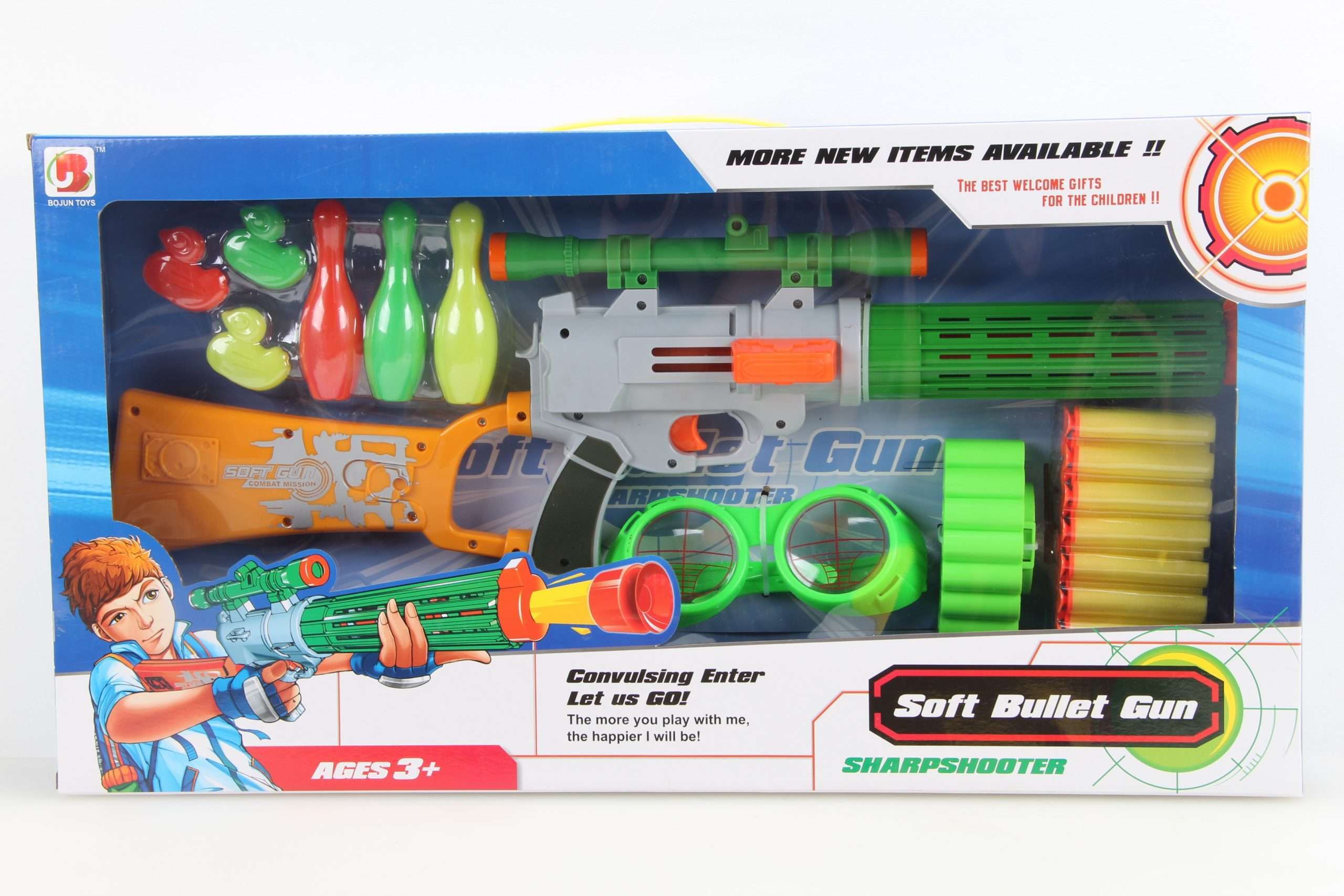 SOFT BULLET SHARP SHOOTER GUN WITH 6X TARGETTING SET-580C