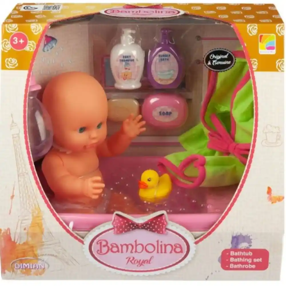 BAMBOLINA AMORE 30CM BATH BABY DOLL WITH