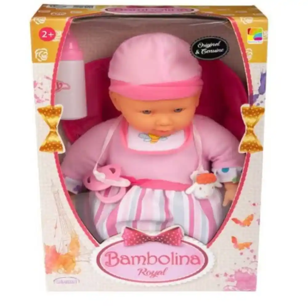 BAMBOLINA AMORE 33CM DRINK N WET DOLL WI