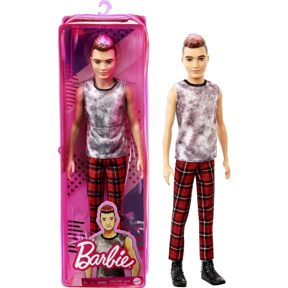 Barbie GVY29 Ken Fashionista Rocker Ken Doll, Multicolor, 32. 39 cm*5. 08 cm*10. 16 cm