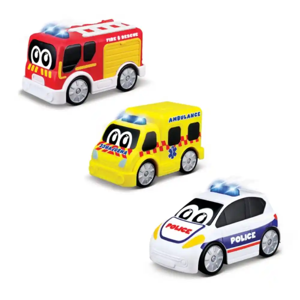 BB Junior Emergency Force Set of 3 Police Cars