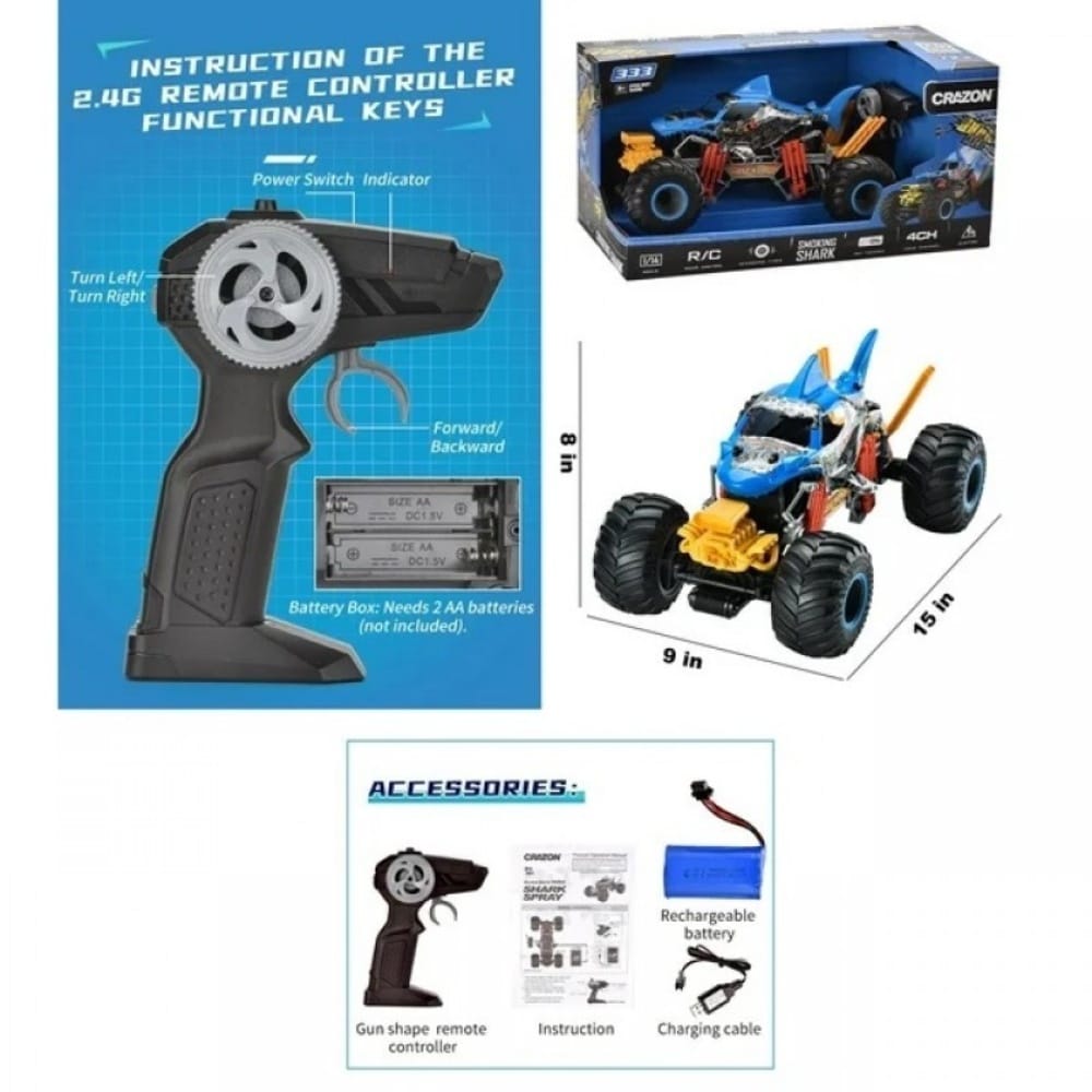 Crazon RC Shark with Smoke