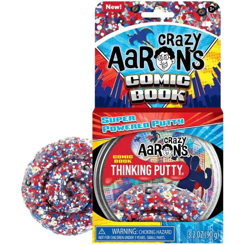 Crazy Aaron’s Thinking Putty- Comic Book – Multi-Color Sensory Putty