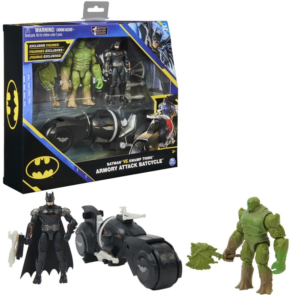 DC Batman Batcycle with 4-Inch Figures