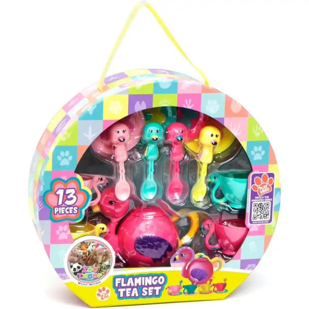 FLAMINGO TEA GIFT SET WITH LOTS OF ACCES