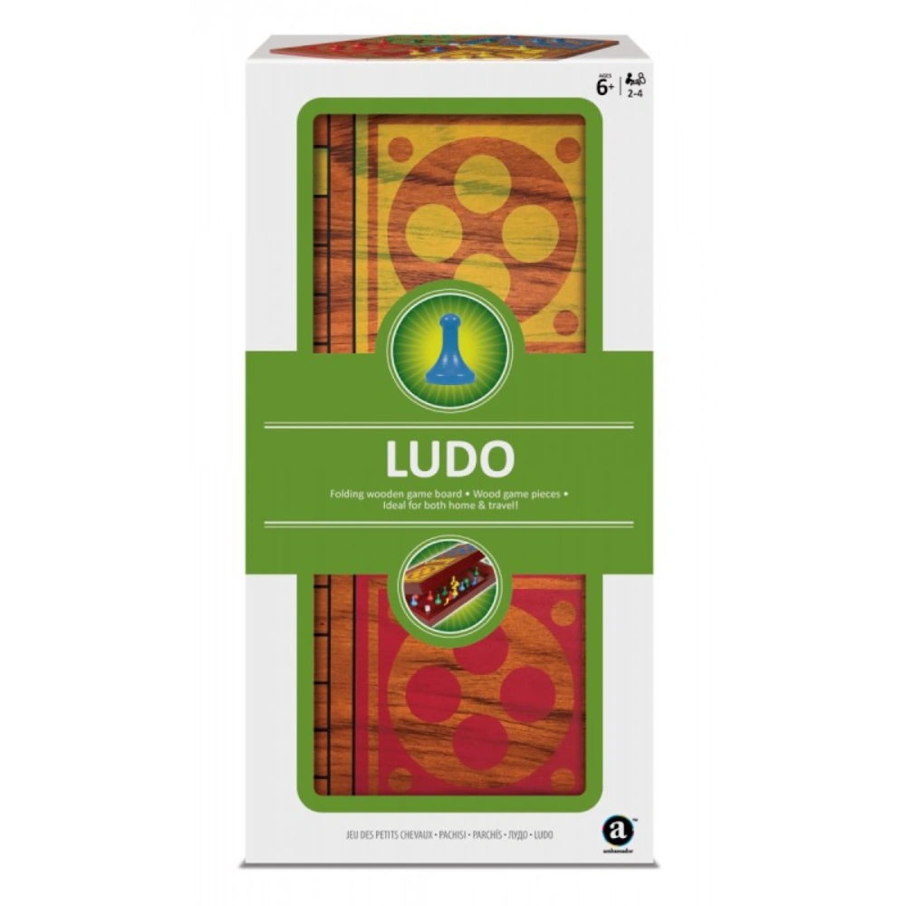 Folding Wood Ludo Set