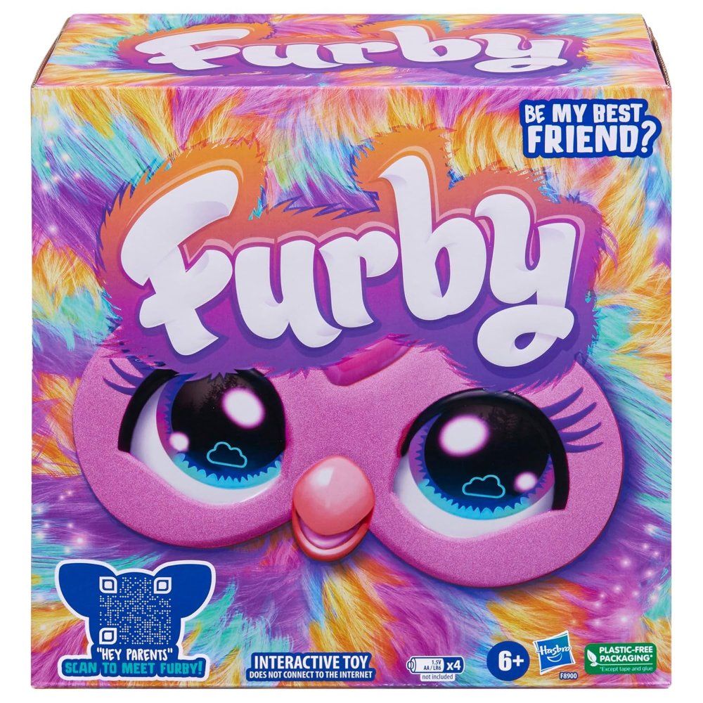Furby Tie Dye, 15 Fashion Accessories, Interactive Plush Toys for 6 Year Old Girls & Boys & Up, Voice Activated Animatronic