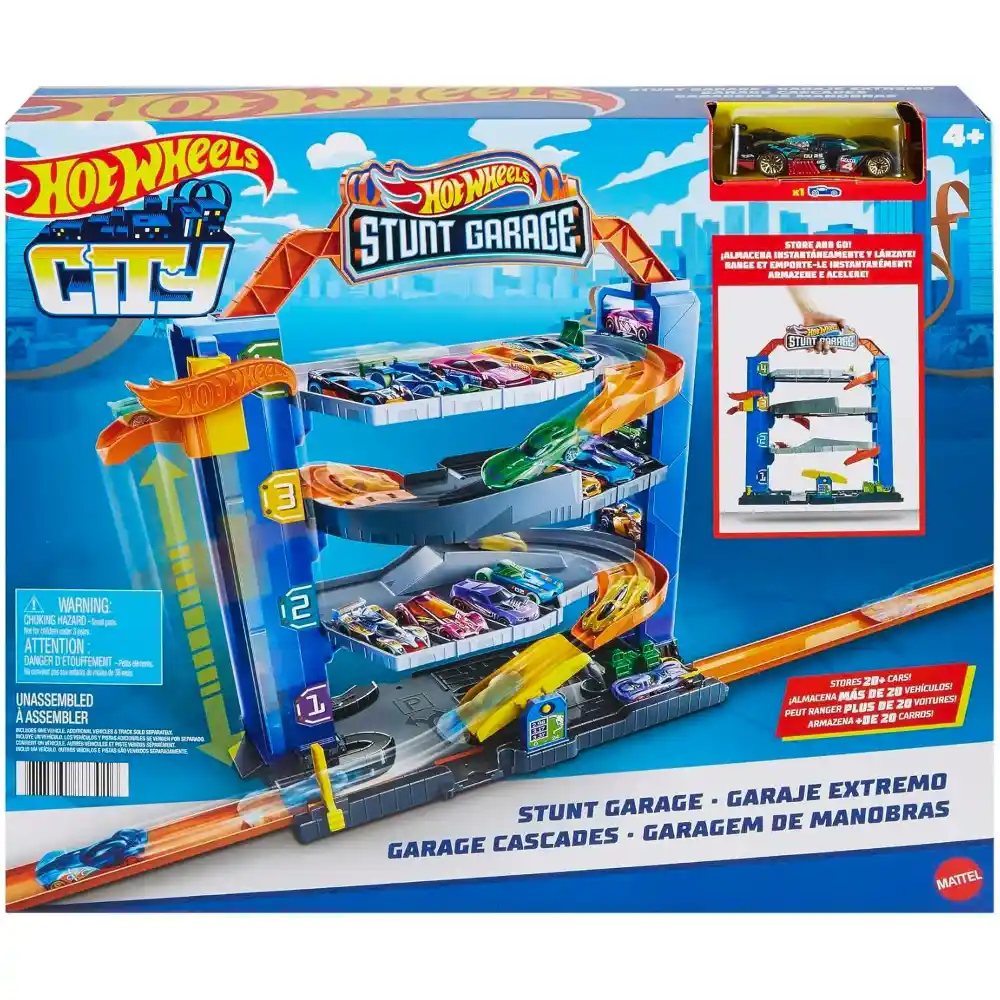 Hot Wheels City Stunt Garage Play Set