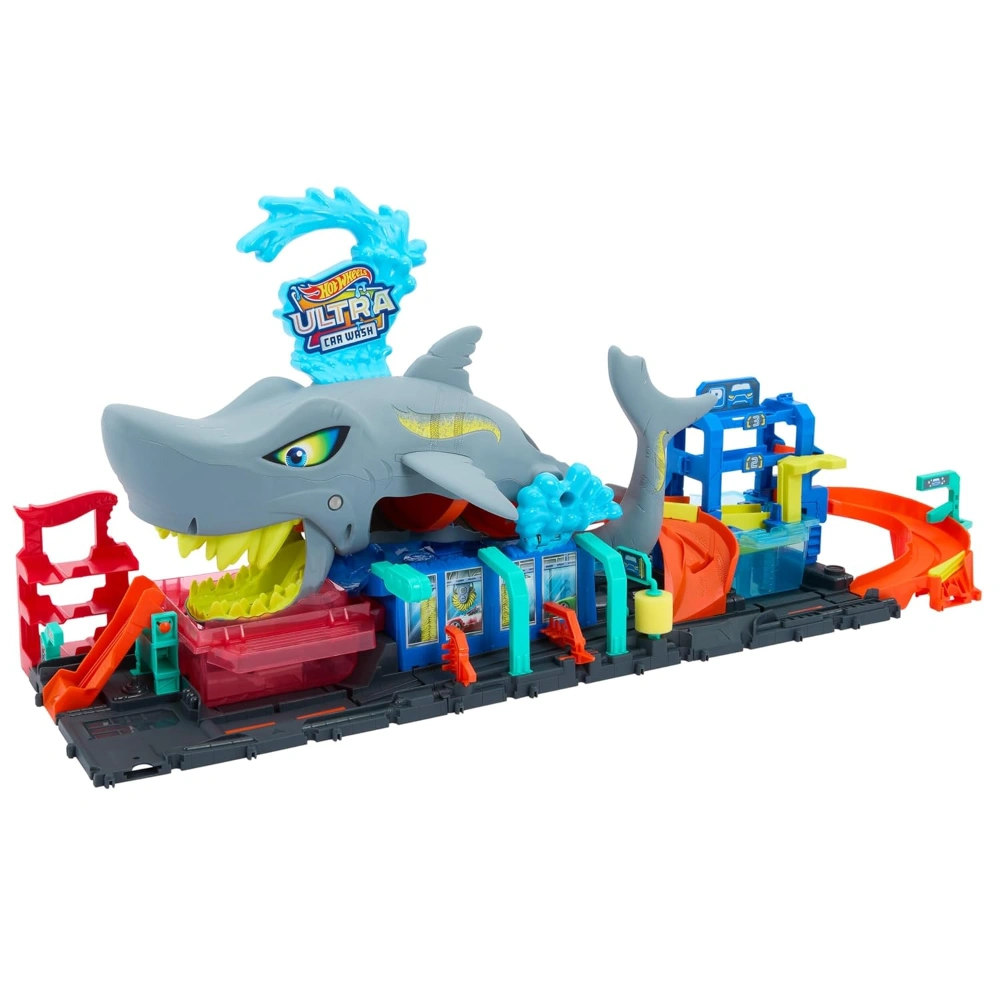 Hot Wheels City Ultra Shark Car Wash With Color Reveal Toy Car in 1: 64 Scale