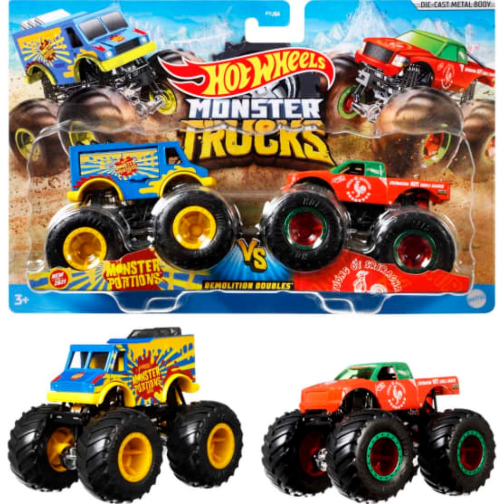 Hot Wheels Monster Trucks Demolition Doubles Asst