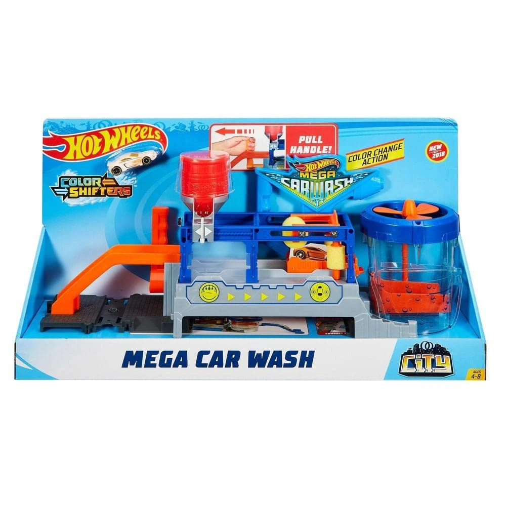 Hot Wheels Plastic Mega Car Wash, Multi color