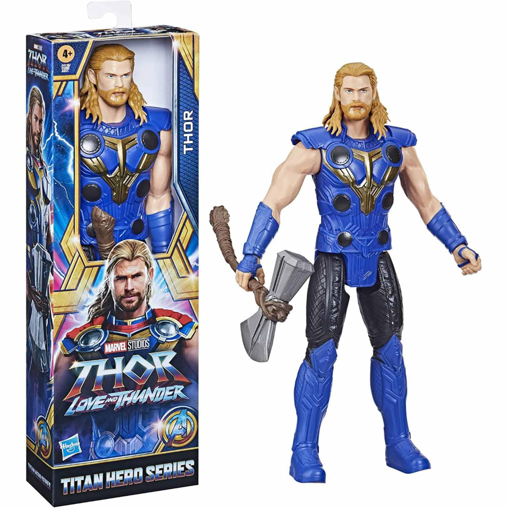 Marvel Hasbro Titan Hero Series, Thor Collectible Figure, 12-Inch Figure, Toy For Kids Ages 4 And Up