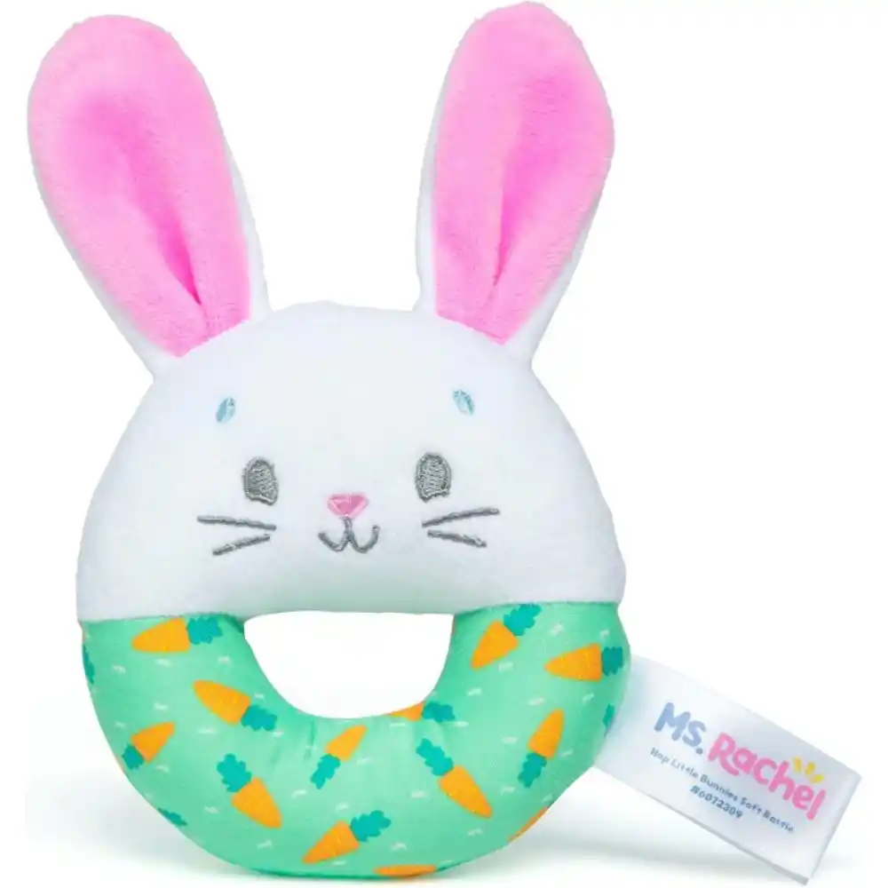 Ms. Rachel Hop Little Bunnies Soft Rattl