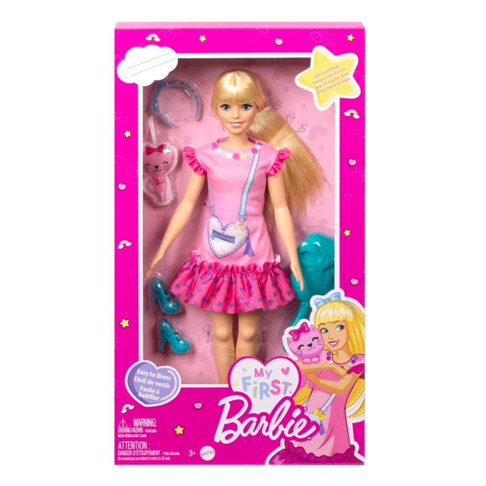My First Barbie Core Doll – Blonde with Plush Kitten