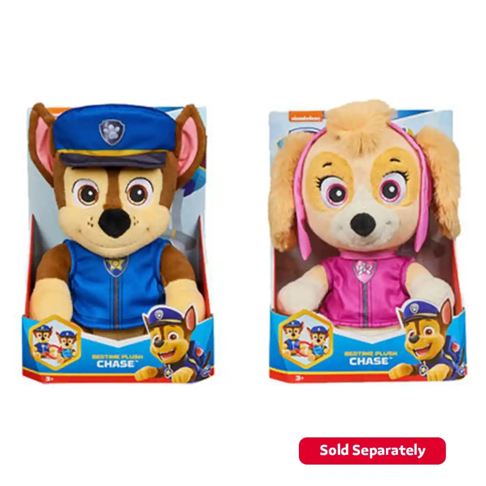Paw Patrol Bedtime Plush Assorted. 2 (Chase-Skye)
