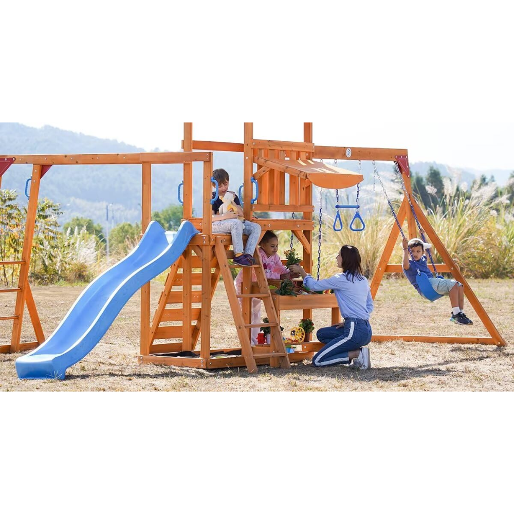 DOLPHIN PLAYGROUND GYMSET(LWH-4. 5 X 4. 5 X 3M)