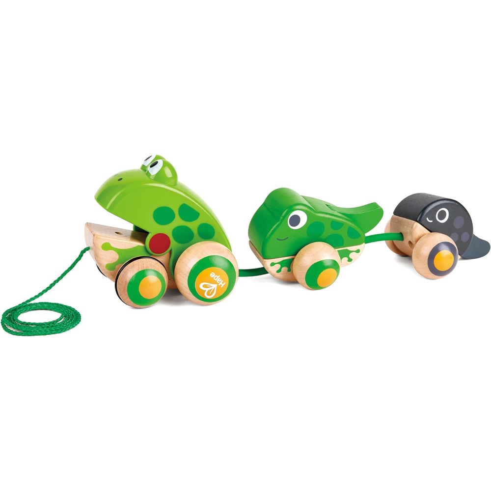 HAPE PULL-ALONG FROG FAMILY