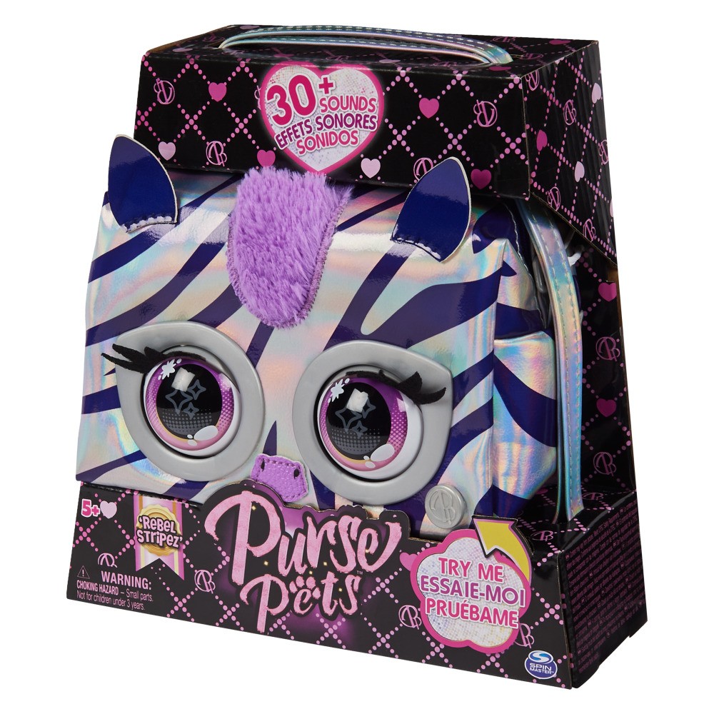 Purse Pets Metallic Magic Zebra