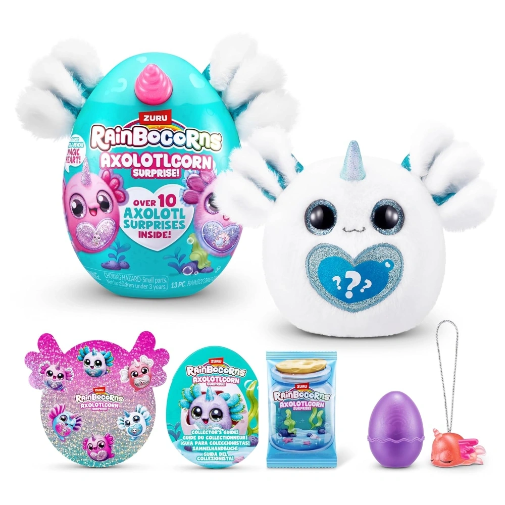 Rainbocorns Axolotlcorn Surprise by ZURU, Collectible Plush Toy for Girls 3+