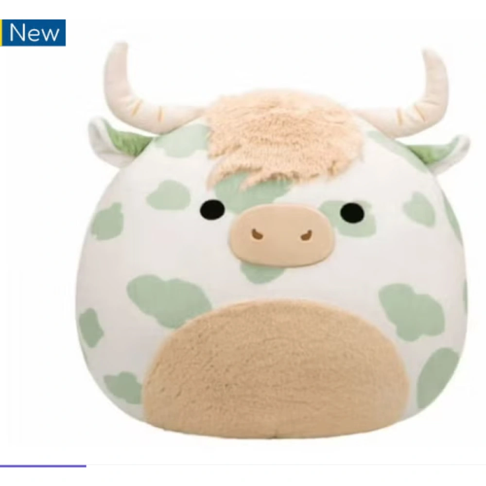 Squishmallows 16 Inch Celestino Sage Green Spotted Highland Cow