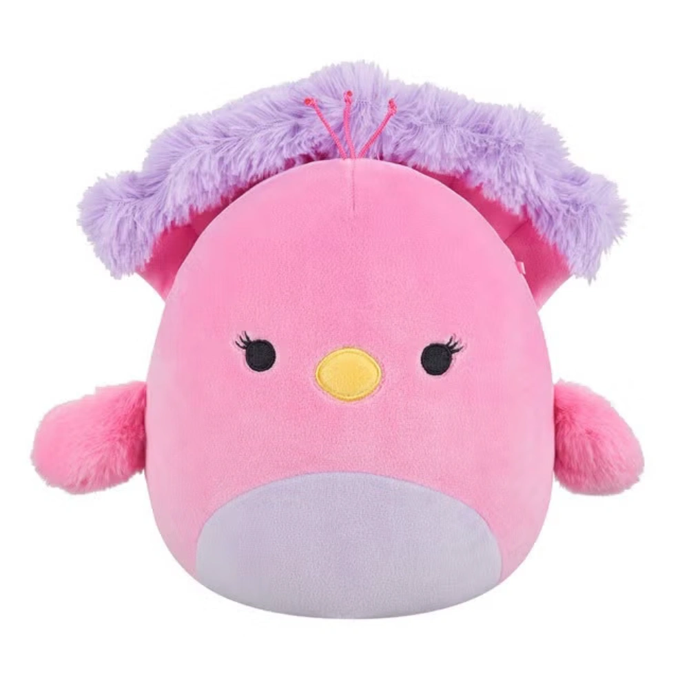 SQUISHMALLOWS 5-INCH SWEETPEA PINK AND PURPLE PEACOCK PLUSH