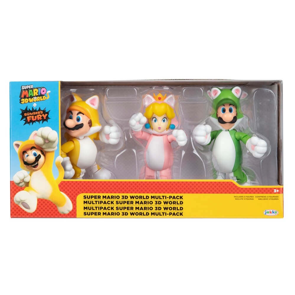 Super Mario 4-Inch 3d World Multi Pack