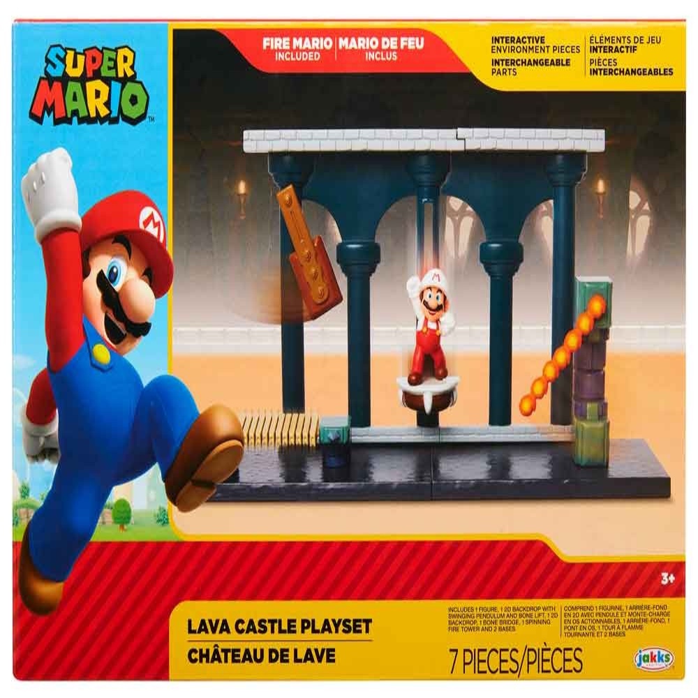 Super Mario Lava Castle Diorama Playset