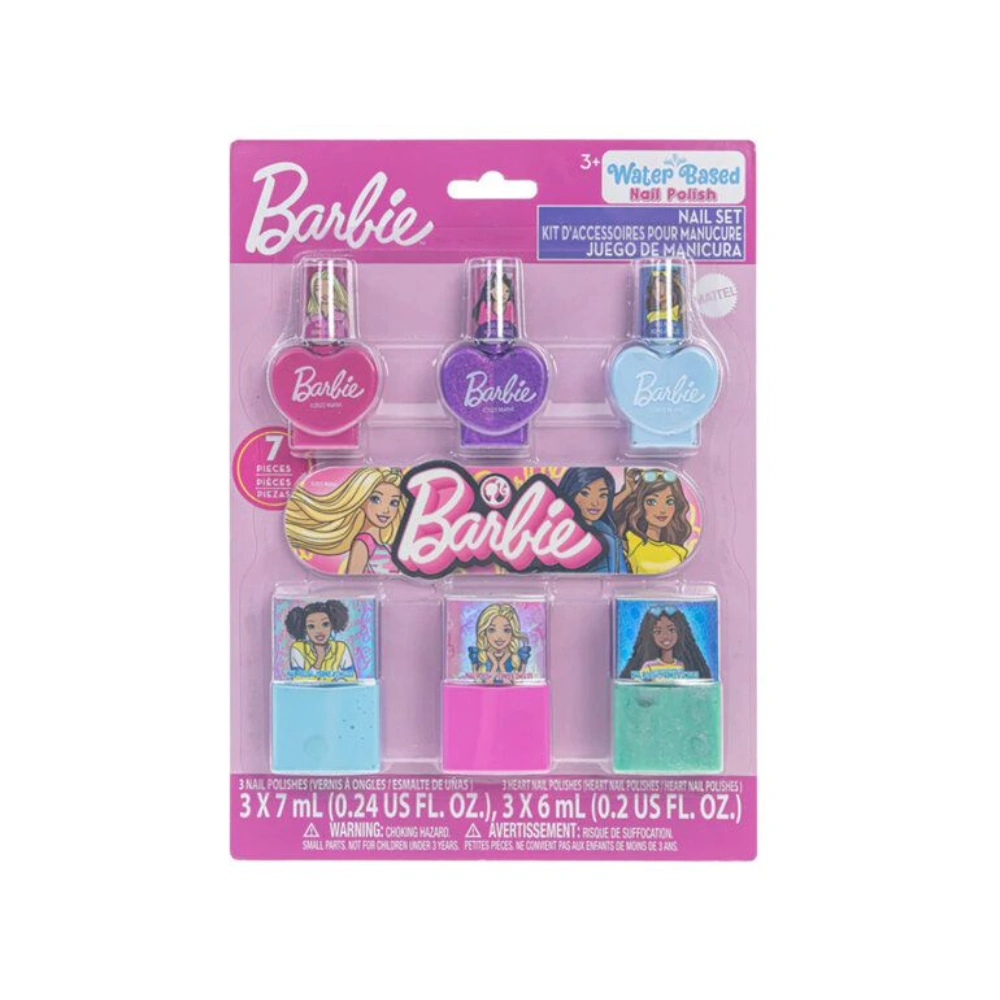 TOWNLEY GIRL BARBIE 6-PACK NAIL POLISH WITH ACCESSORIES SET