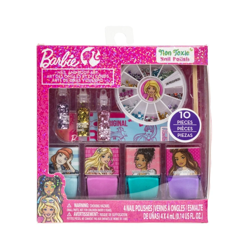 Townley Girl – Disney Barbie Water Based Peel-Off Nail Polish Set