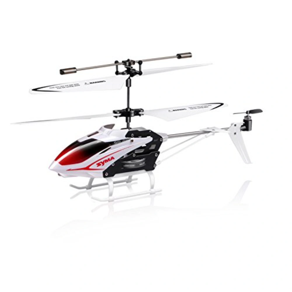 Toy House Syma Speed Helicopter 3 Channel Infrared Remote Control with Gyroscope & Led Lights for Indoor, White