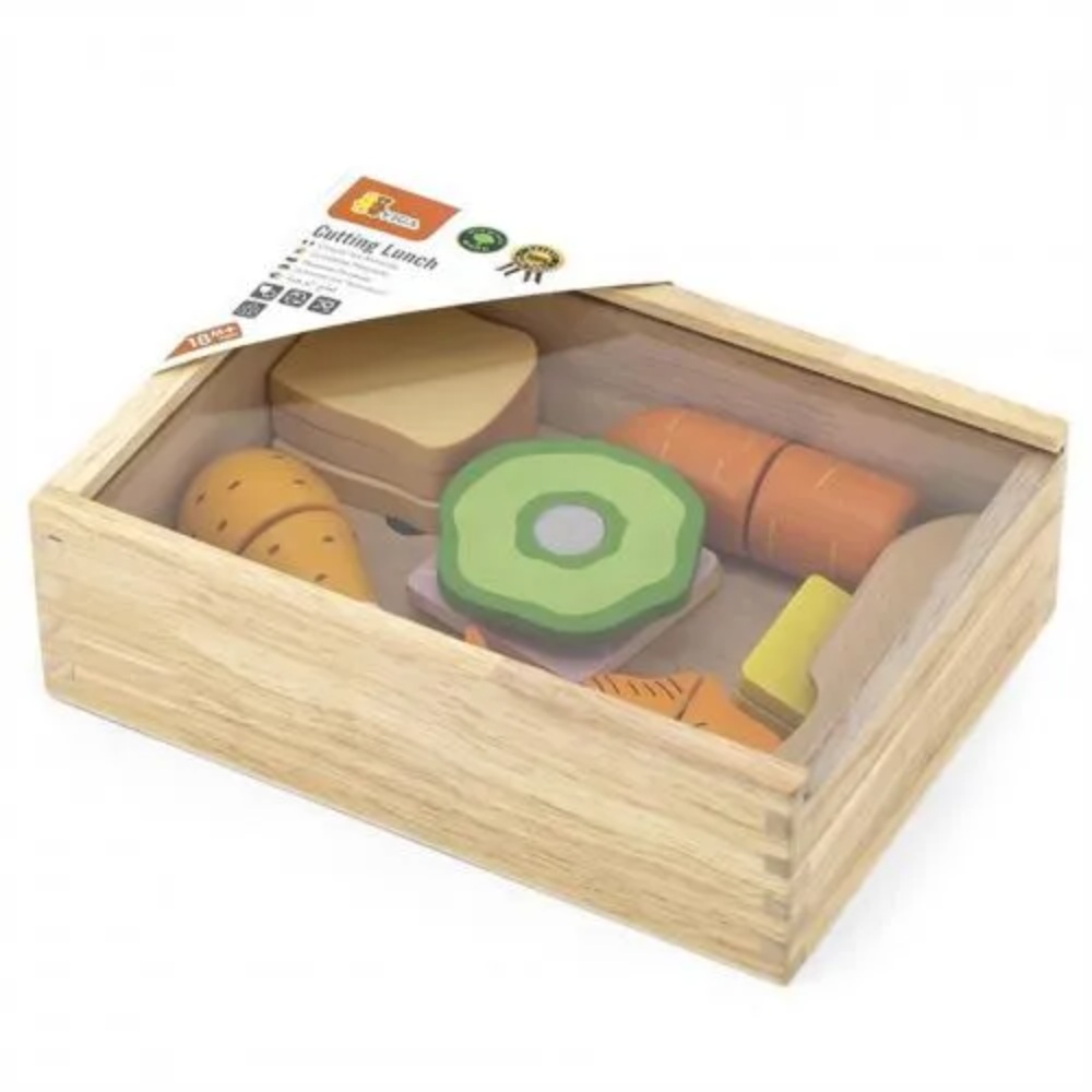 Viga Toys – Wooden Cutting Lunch Set