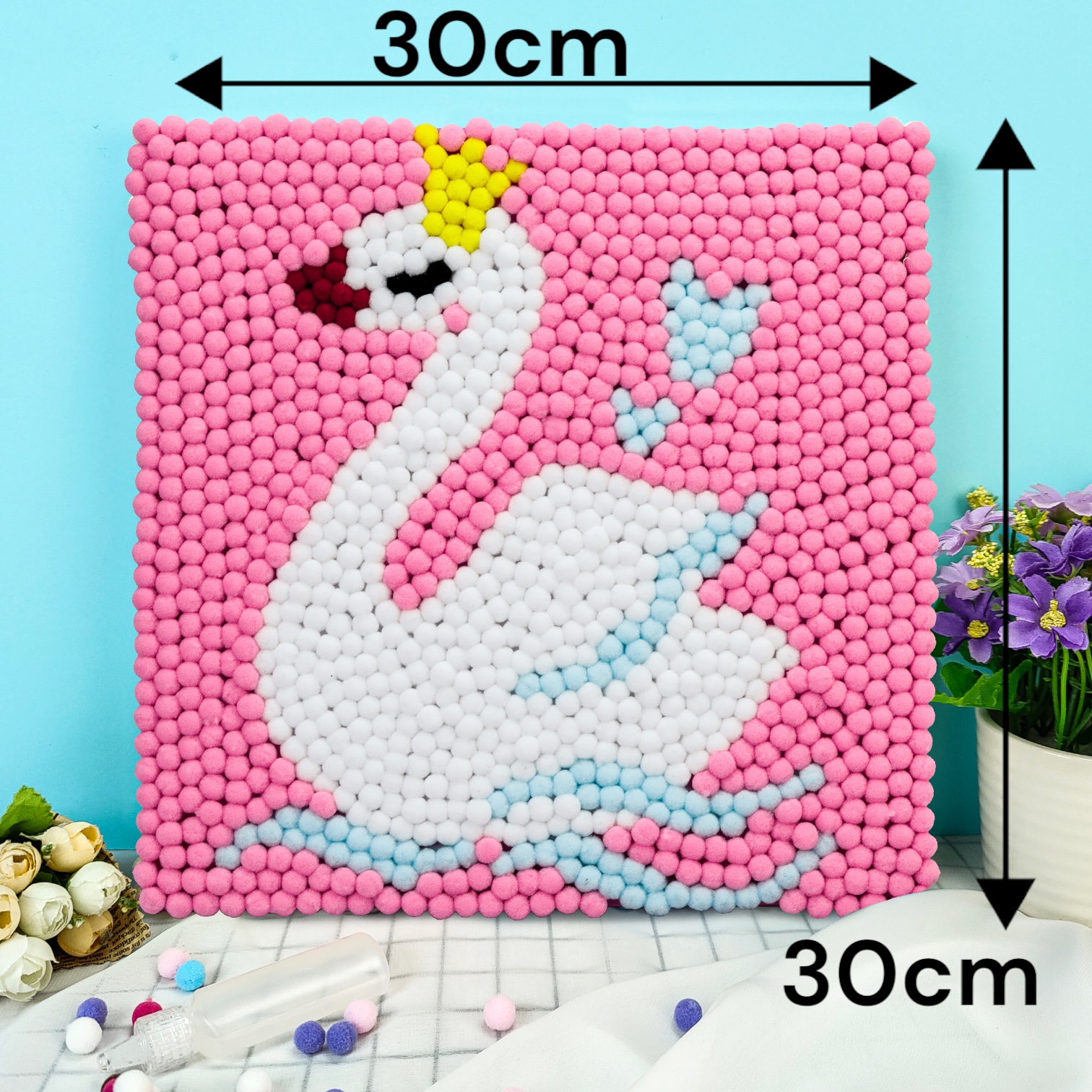 لوحة قطن شكل البجعة