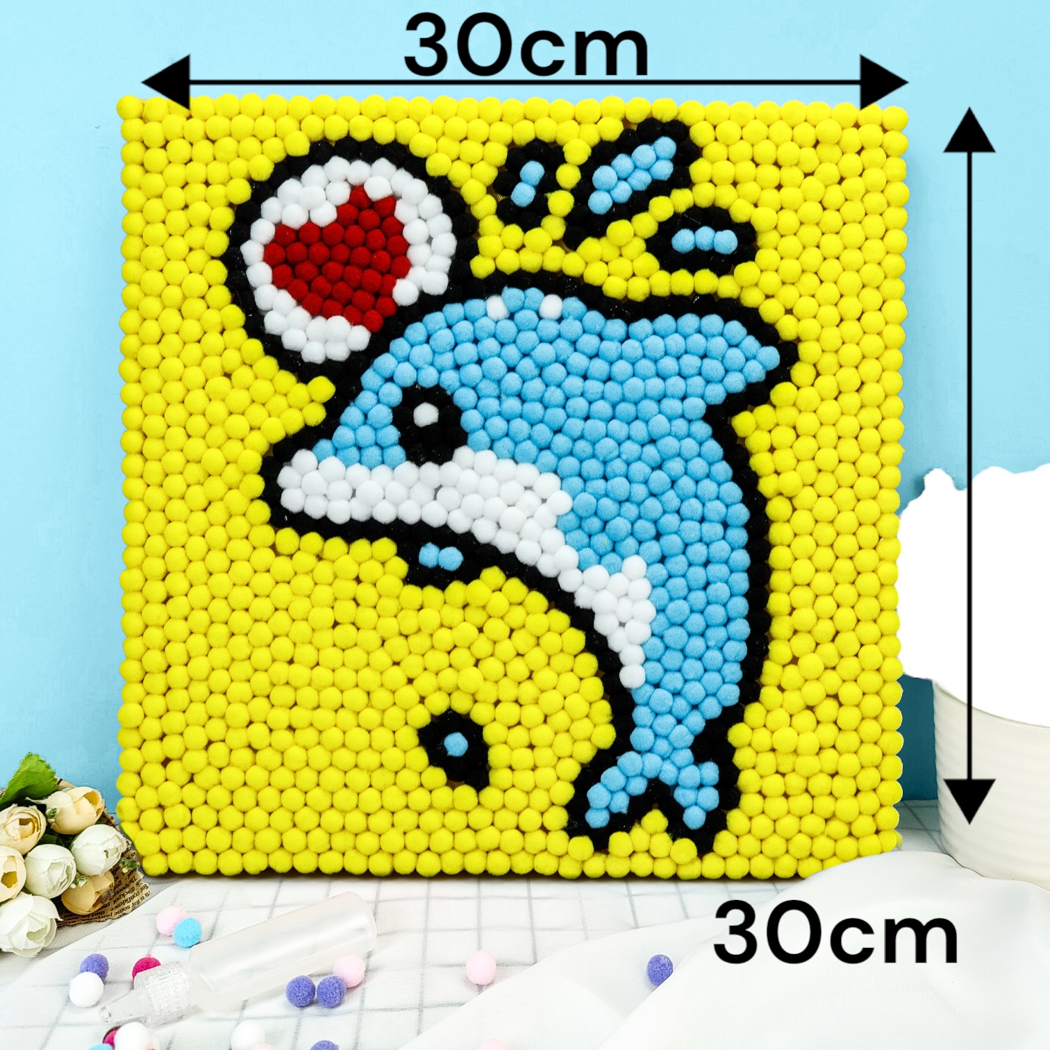 لوحة القطن شكل دلفين