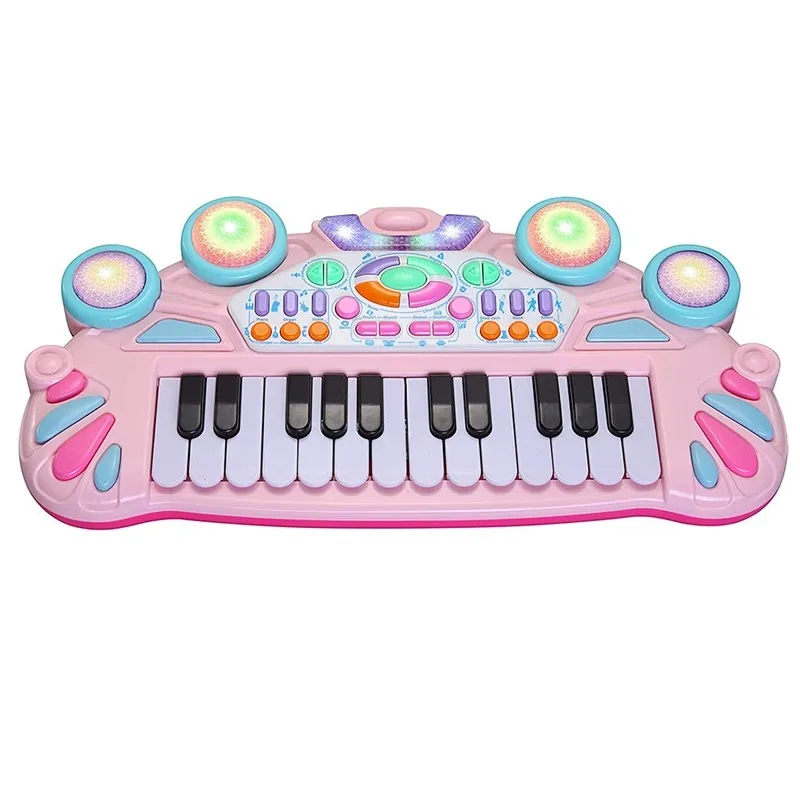 البيانو الموسيقي التعليمي متعدد الوظائف – لون وردي