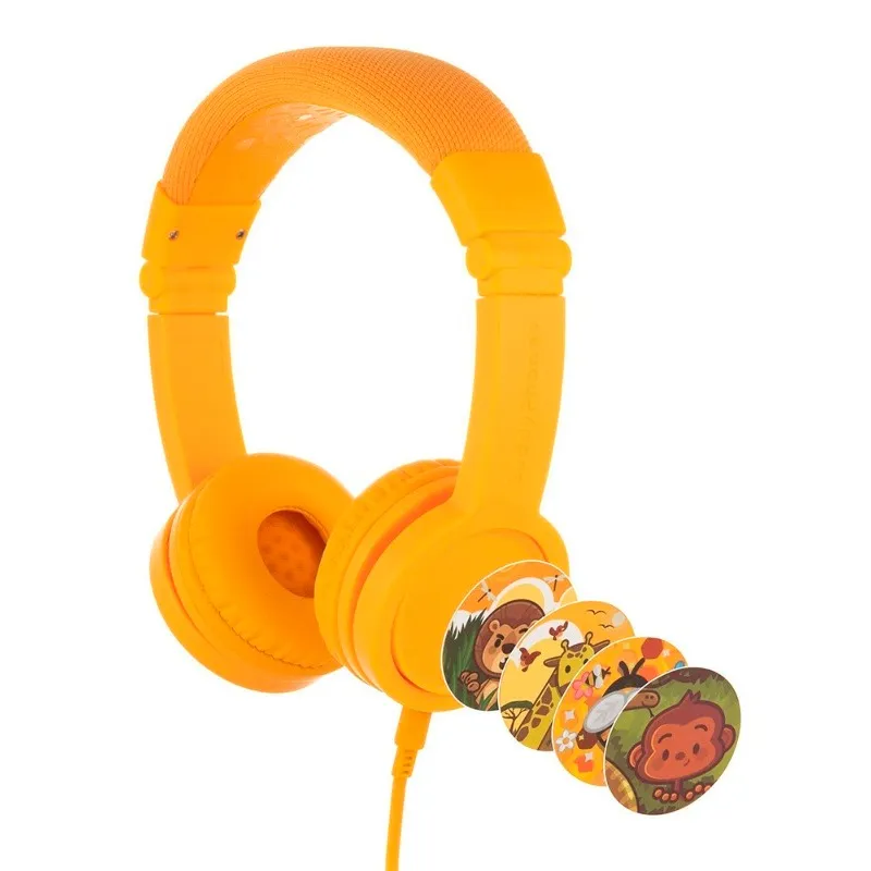 Buddy Phones Explore Plus Foldable Wired Headphone With Mic – Orange