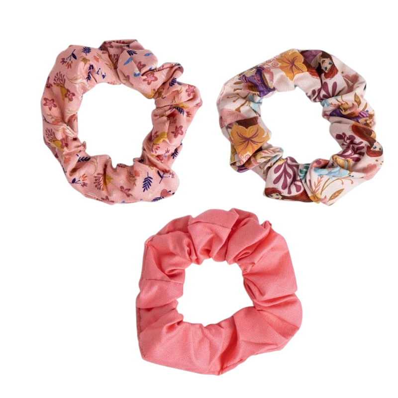 ديزني – مجموعة اكسسوارات شعر أميرات ديزني القماشية للأطفال 3 قطع