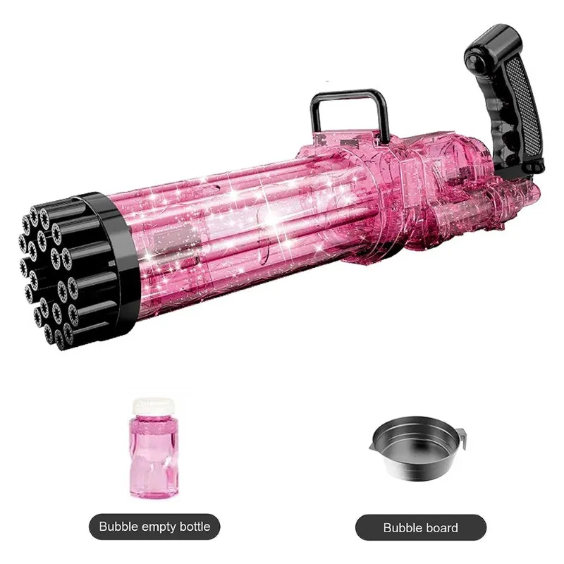 Electric Bubble Gun 15 Holes – Pink