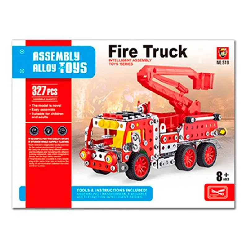 Fire Truck Construction Toy Kit – 327 pcs
