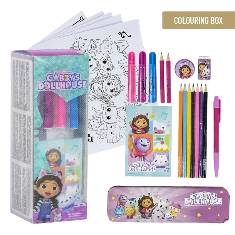 Gabbys Doll House Colorable Stationery Set Box