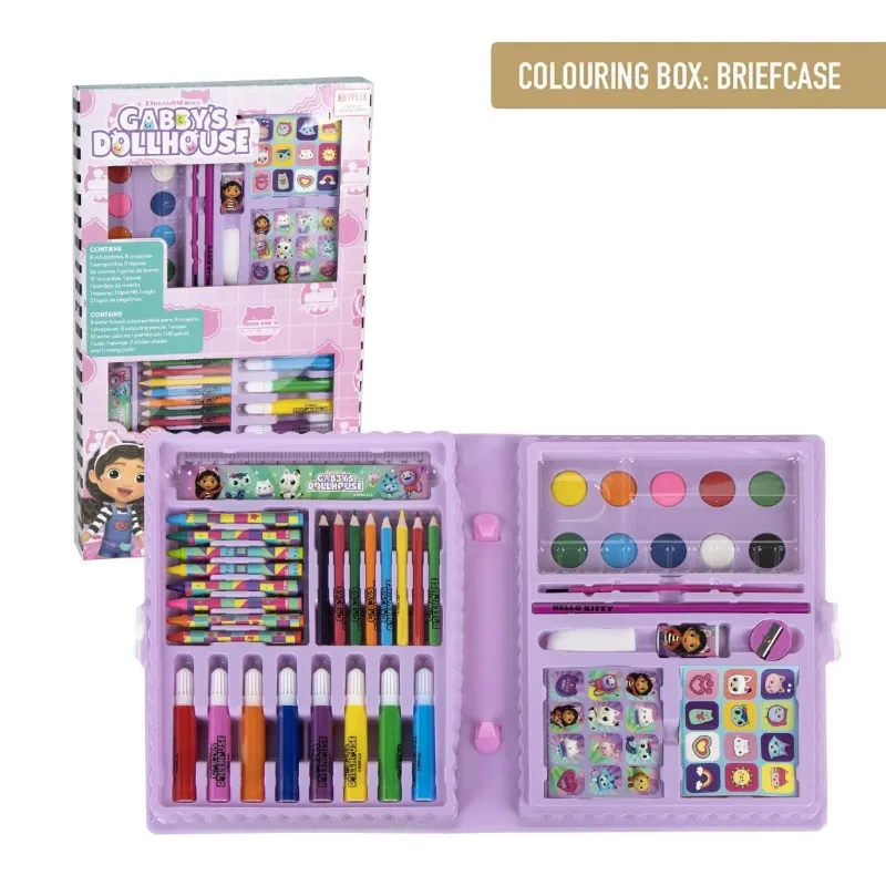 Gabbys Doll House Colorable Stationery Set Box