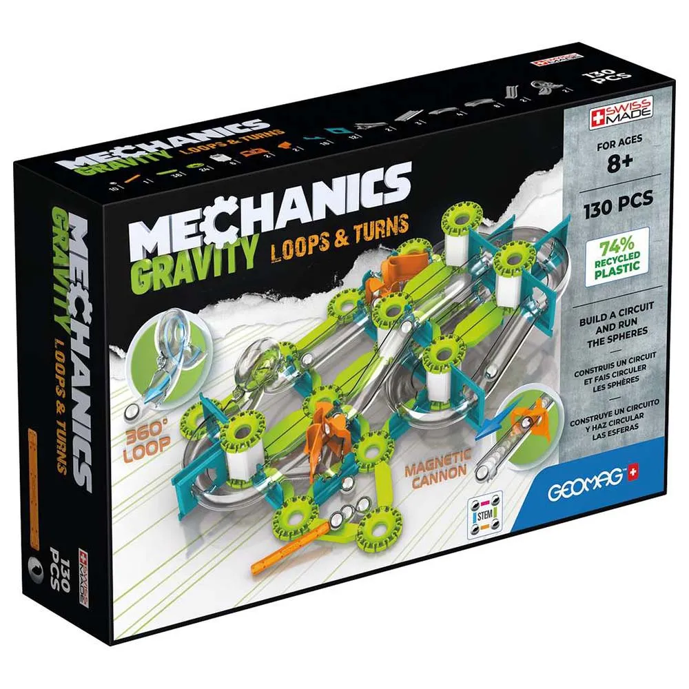 Geomag Mechanics Gravity Loops And Turns – 130 Pcs
