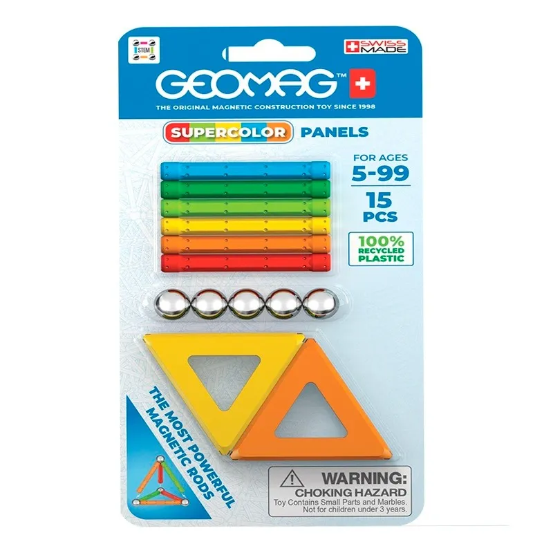 Geomag Supercolor Panels Recycled Blister – 15 Pcs