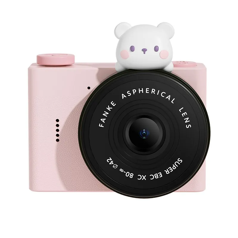 Gizzy A5 Mini Cartoon Pocket Camera – Pink Bear