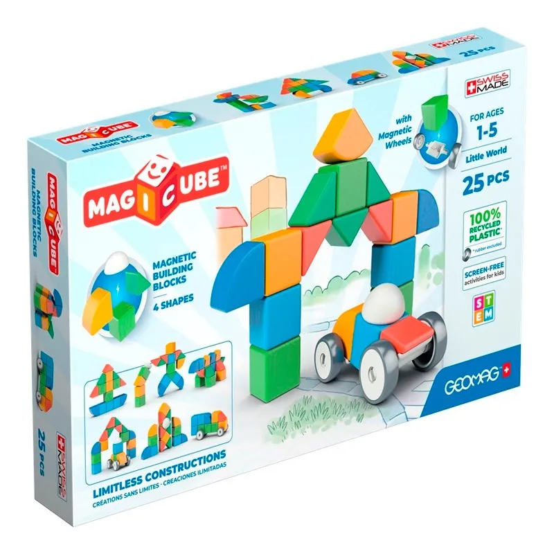 جيوماج – مجموعة مكعبات ماجيكيوب ليتل وورلد 25 قطعة