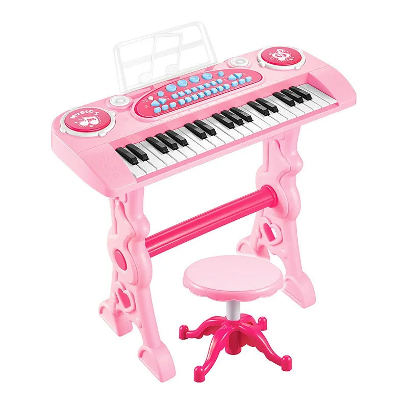 Kaichi 37 Keys Blue Electronic Piano Set – Pink