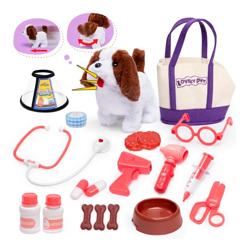 Kidewan Electric Plush Saint Bernard Examine Kit – 20 Pcs