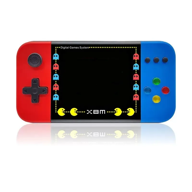 كيكو – جهاز ألعاب 500 في 1 ثنائي اللاعبين بشاشة 3. 5 إنش لون أزرق وأحمر